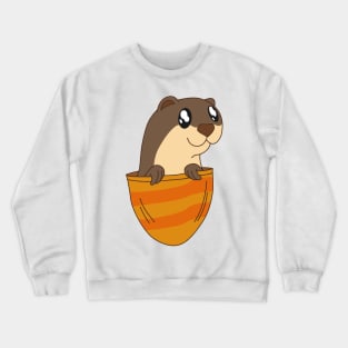 Cute Pocket Otter Crewneck Sweatshirt